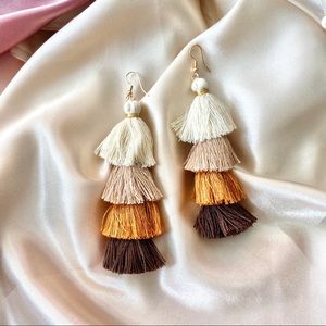 Kona” Earrings / Tassels Color gradient Art